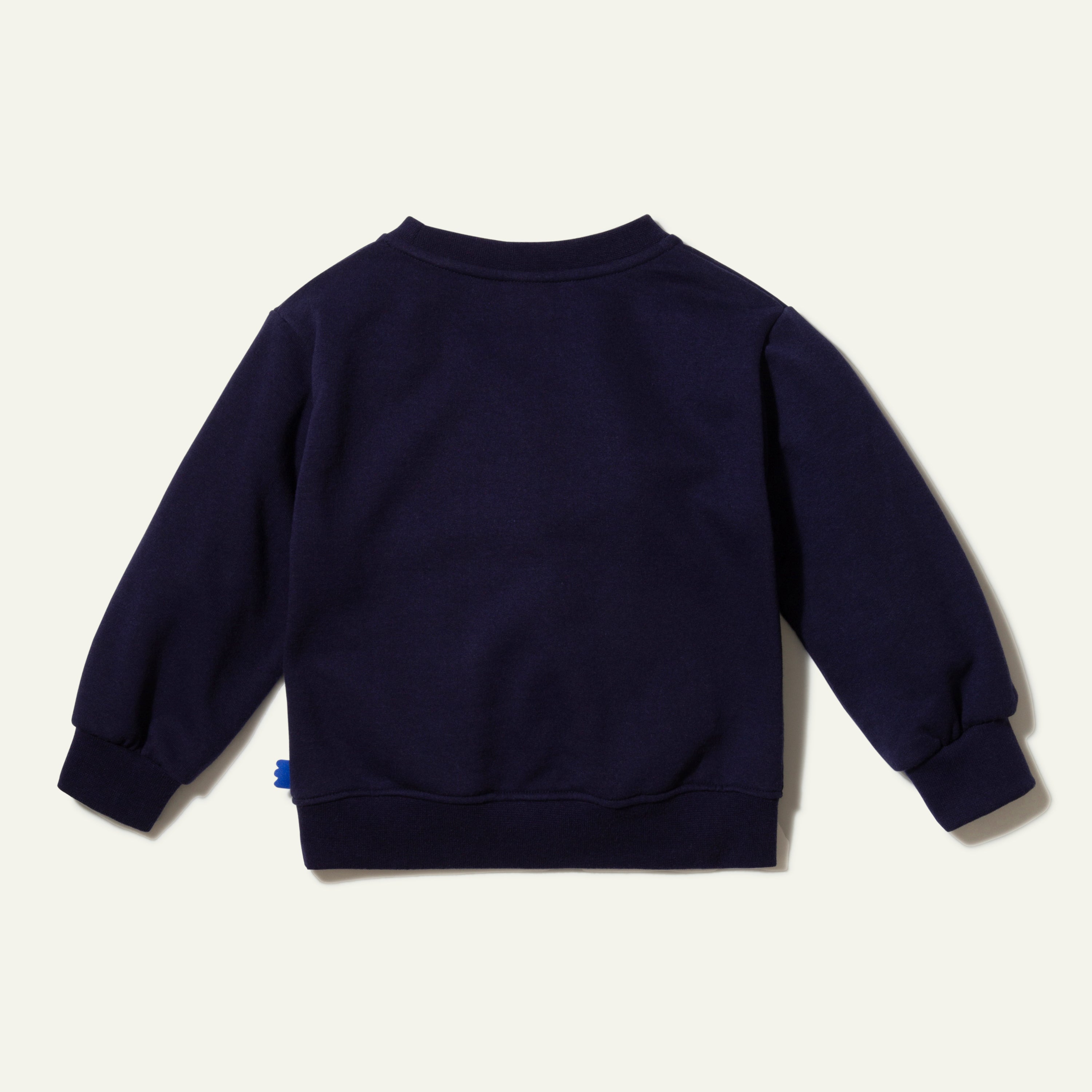 Recycled Cotton Pockets Kid Navy Sweatshirt