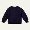 Close-up of Mon Coeur Cotton Flower Kids Sweatshirt showing ribbed cuff and recycled fabric detail