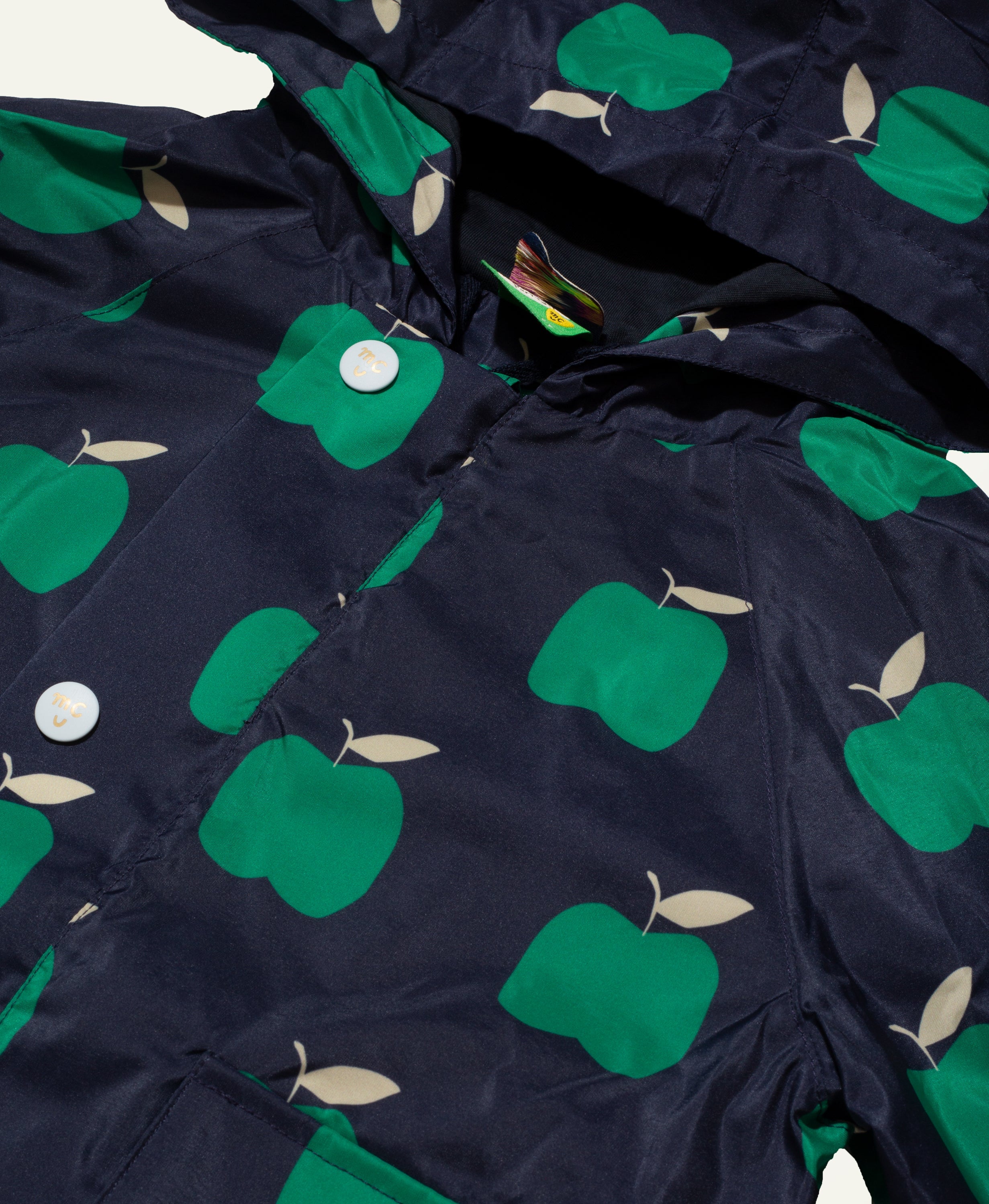 Recycled Fabric Apple Kid Raincoat