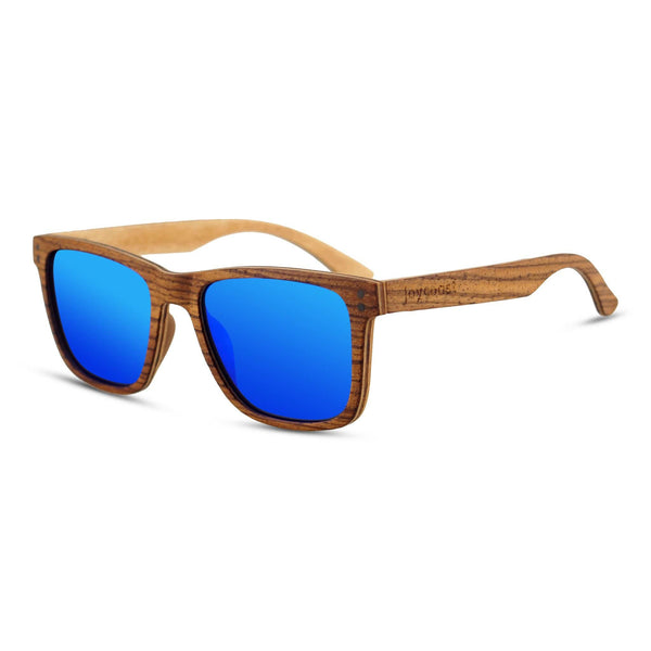 Ziggy Zebrawood Wayfarer Sunglasses | Polarized & UV400 Protection