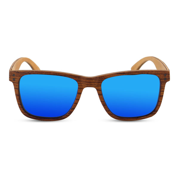 Ziggy Zebrawood Wayfarer Sunglasses | Polarized & UV400 Protection