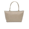 Beige handbag on a white background