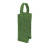 Meadow green eco-friendly wine bottle bag handcrafted by Smateria from reclaimed net