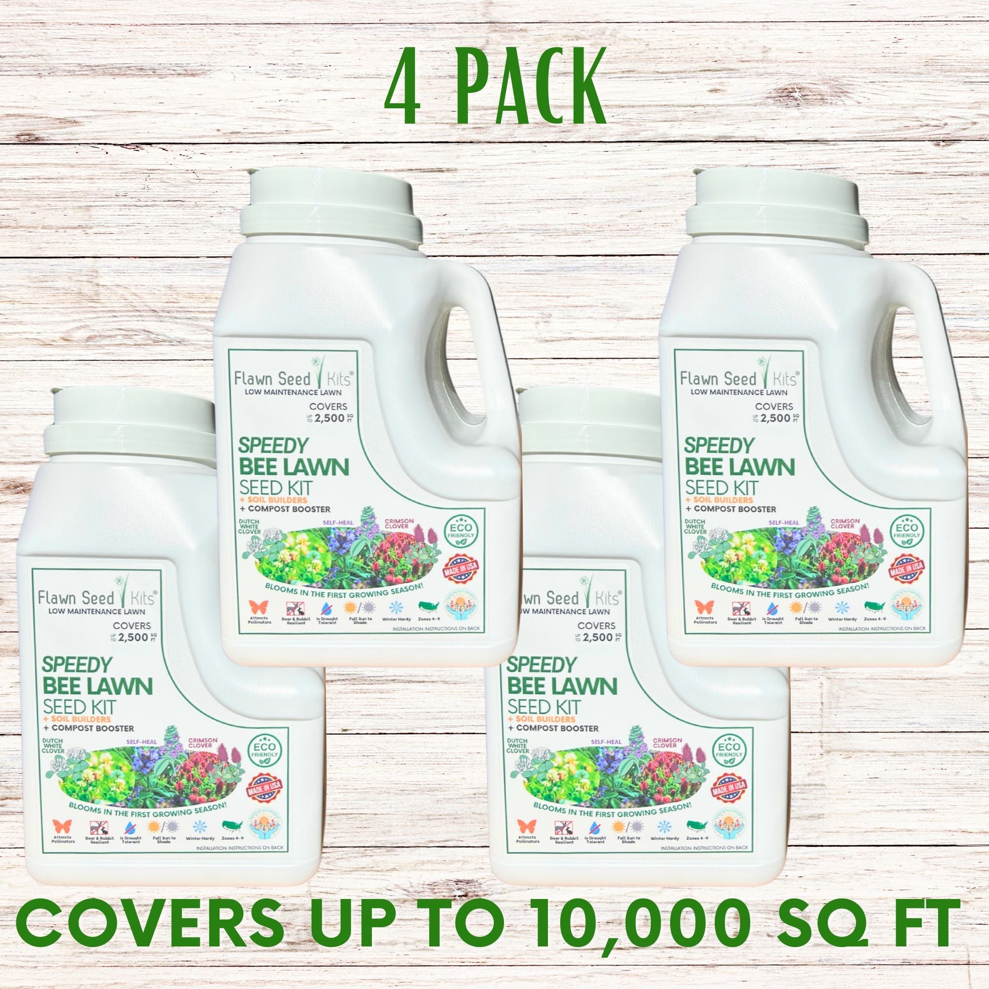 Speedy Bee Lawn Seed Kit: Quick Blooms for a Pollinator Paradise!