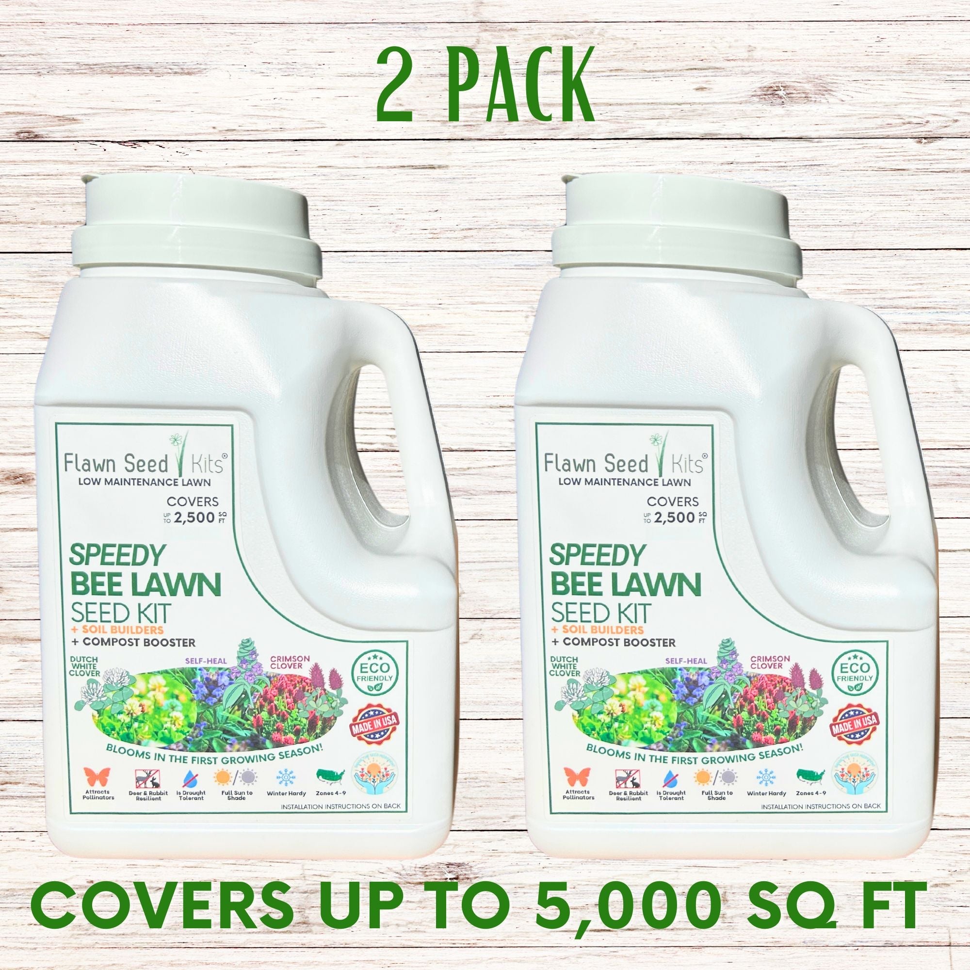 Speedy Bee Lawn Seed Kit: Quick Blooms for a Pollinator Paradise!