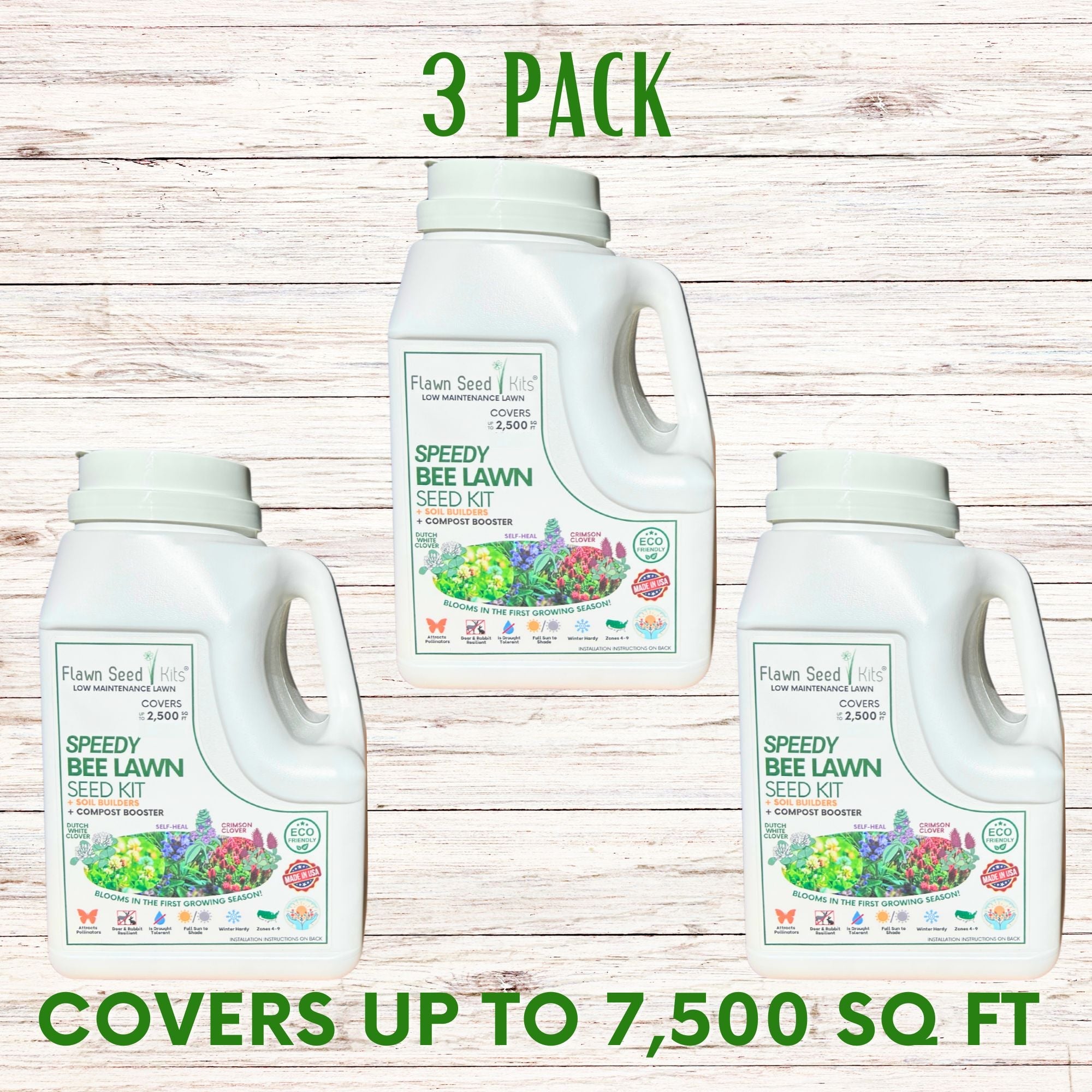 Speedy Bee Lawn Seed Kit: Quick Blooms for a Pollinator Paradise!