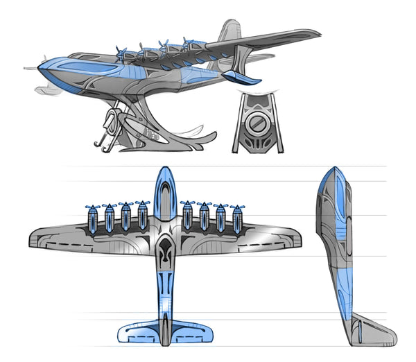 Celestial Hercules Spruce Goose Metal Model Kit - Stainless Steel