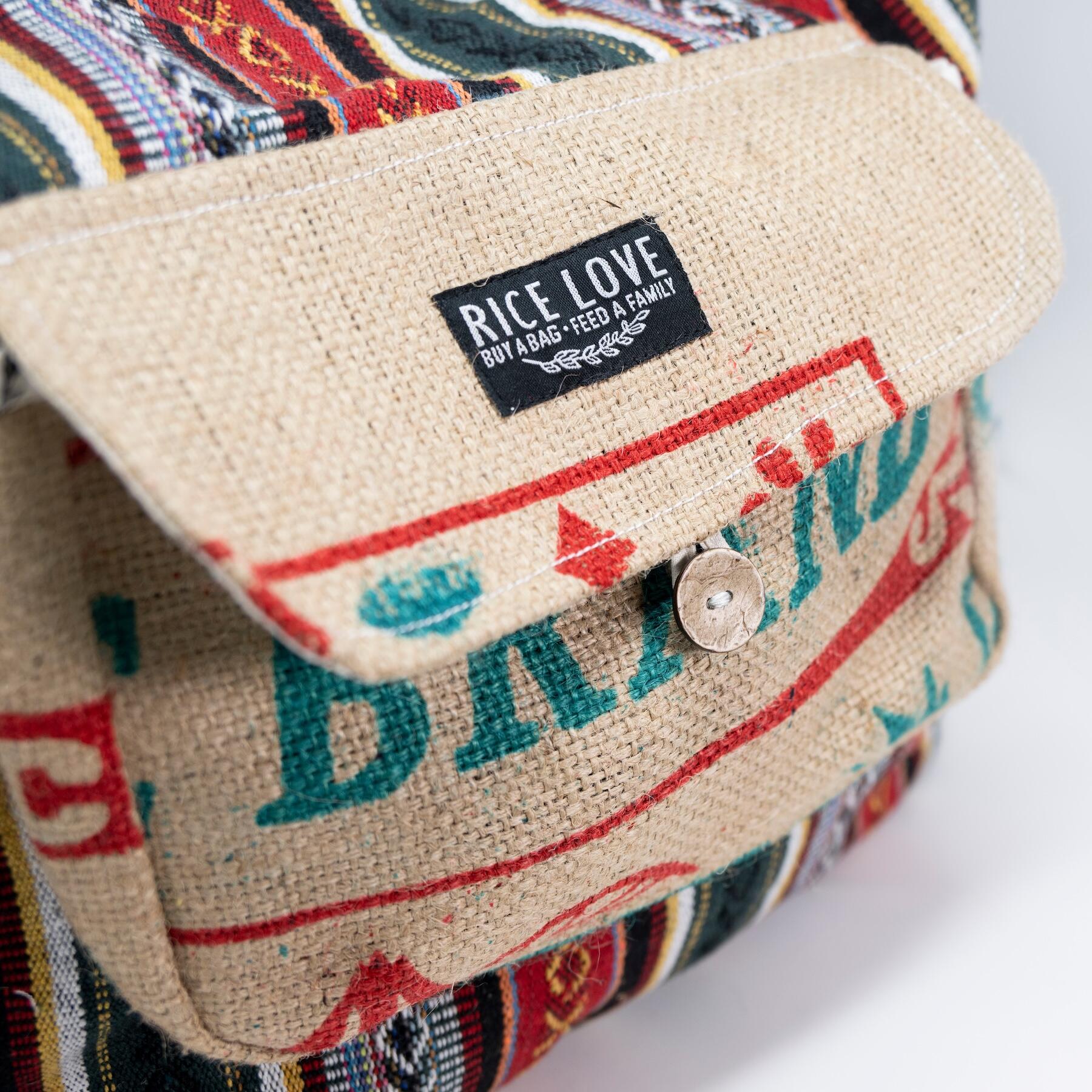 Recycled Travel Tote Delhi - Upcycled Rice Bag Tote