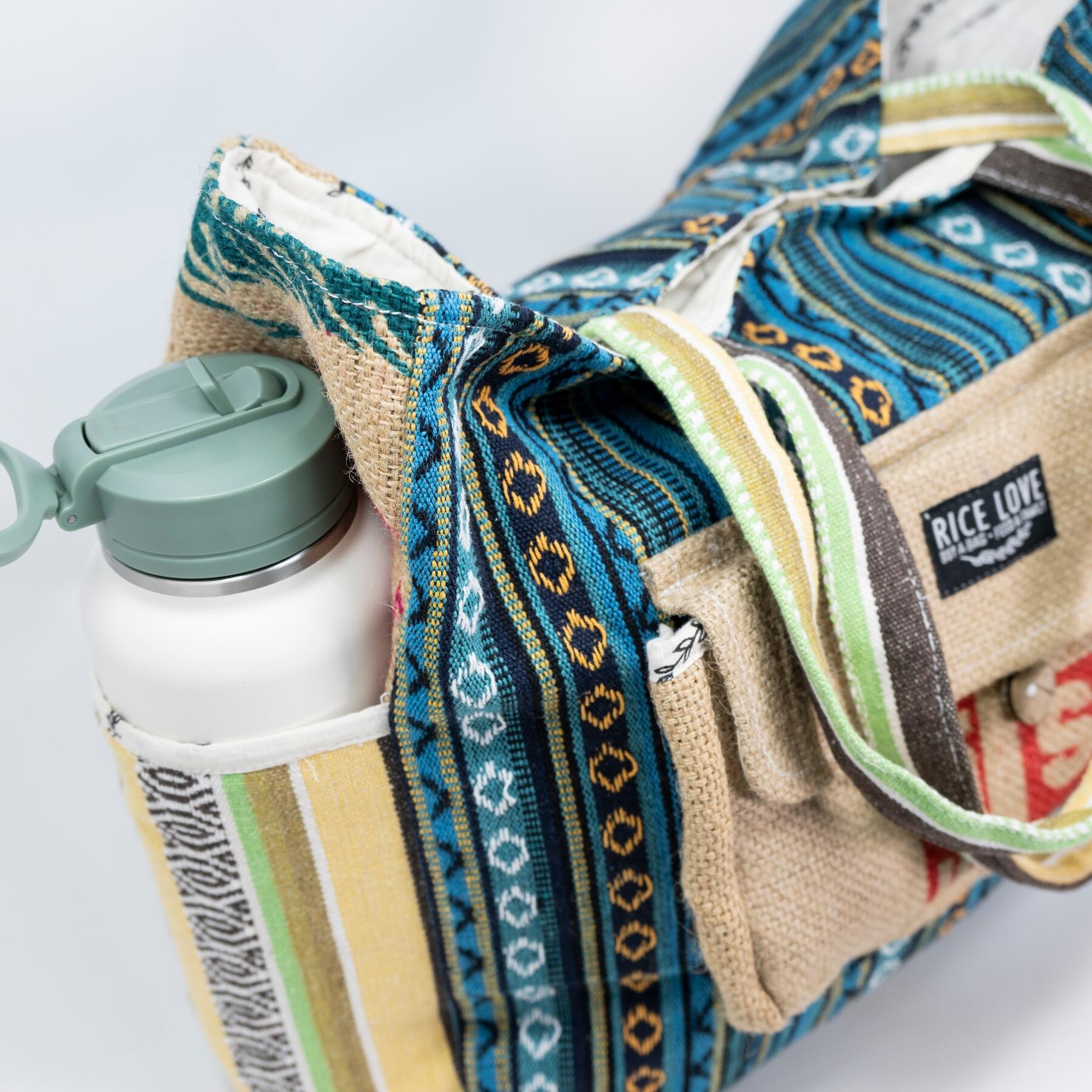 Recycled Travel Tote Goa fair trade bag by Rice Love