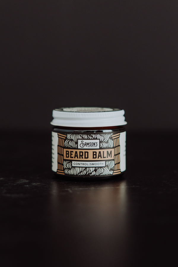Tame, nourish, & soften your beard with Samson's Beard Balm! Crafted in Kalamazoo, this natural balm promotes a distinguished & comfortable beard. 