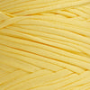 Close-up detail of Sunflower recycled cotton T-shirt fabric yarn showing texture and colour