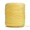 Ganxxet Sunflower recycled T-shirt fabric yarn in warm golden yellow, full roll view
