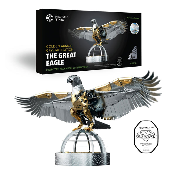 Great Eagle Golden Armor SWAROVSKI Crystal Mechanical Model