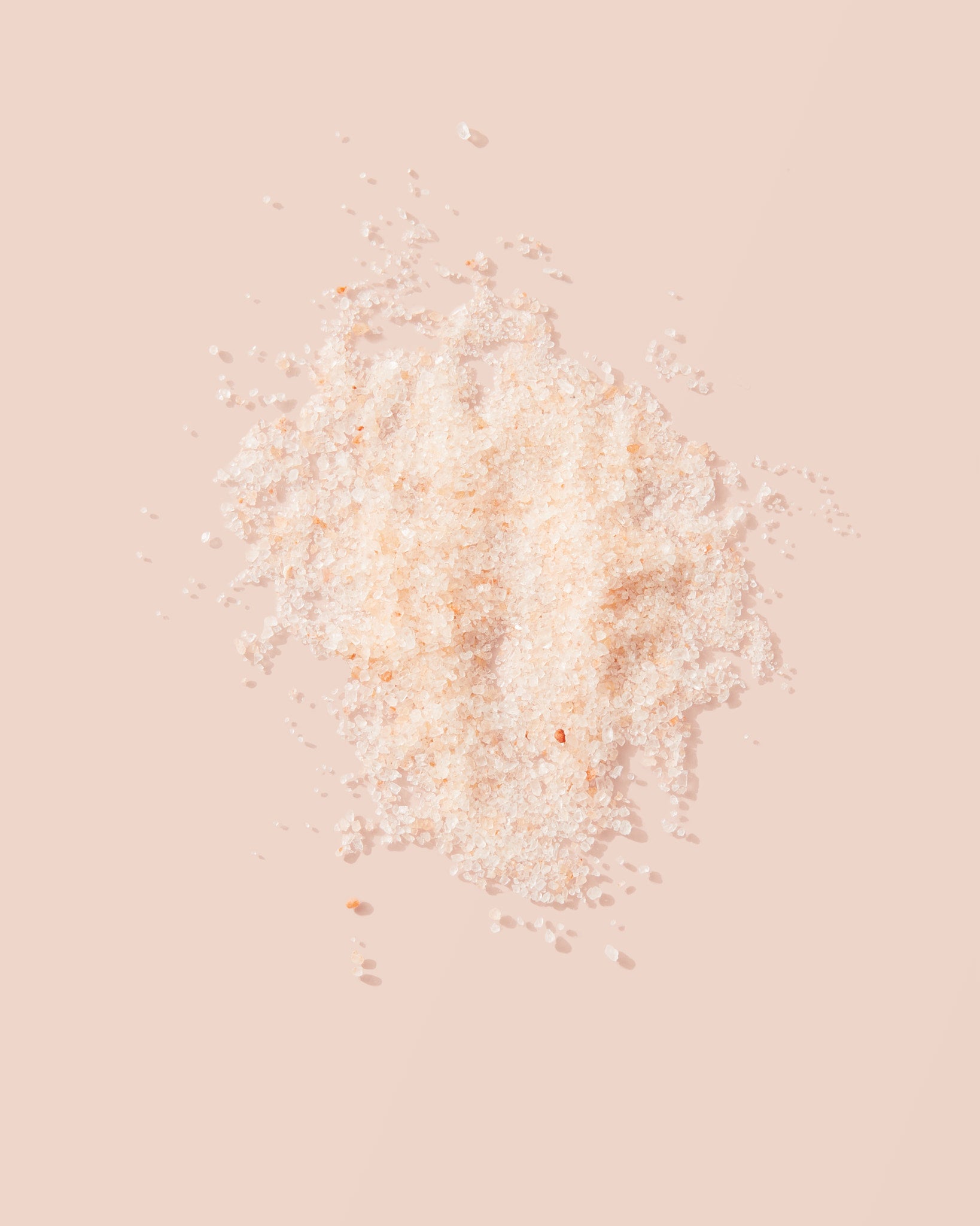 Bag of fine Himalayan pink salt for making bath bombs and exfoliants