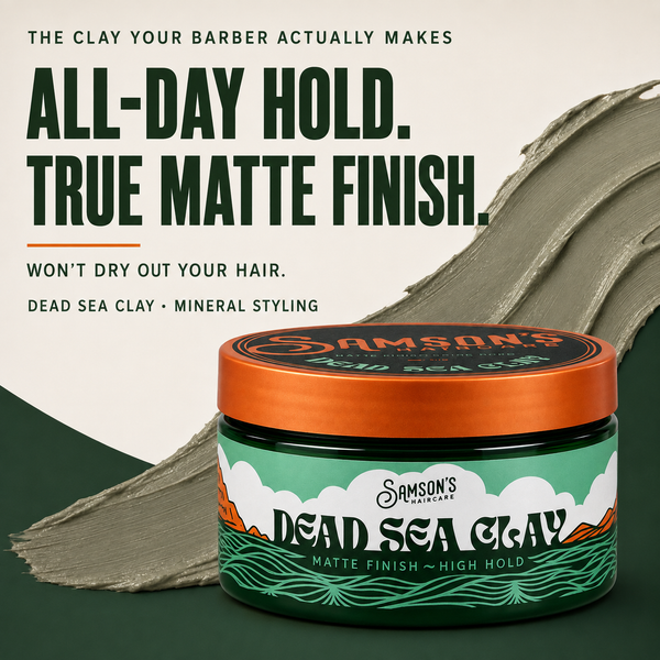 Dead Sea Clay Hair Clay – Ultra-Matte Medium Hold by Samsons (4 oz)