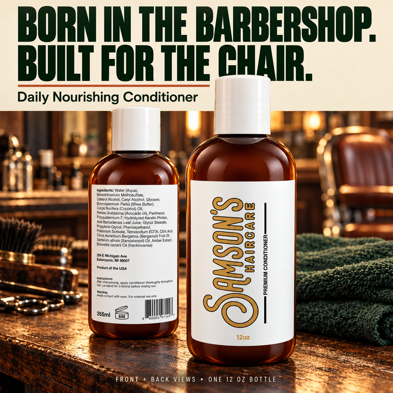 Samson's Daily Nourishing Conditioner – Shea Butter & Avocado Oil, 12 oz