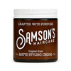 Samson's Matte Styling Cream – Natural Hold, No Shine | 4 oz