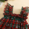 Back view of the Christmas Layered Tulle Dress showing the tulle layers