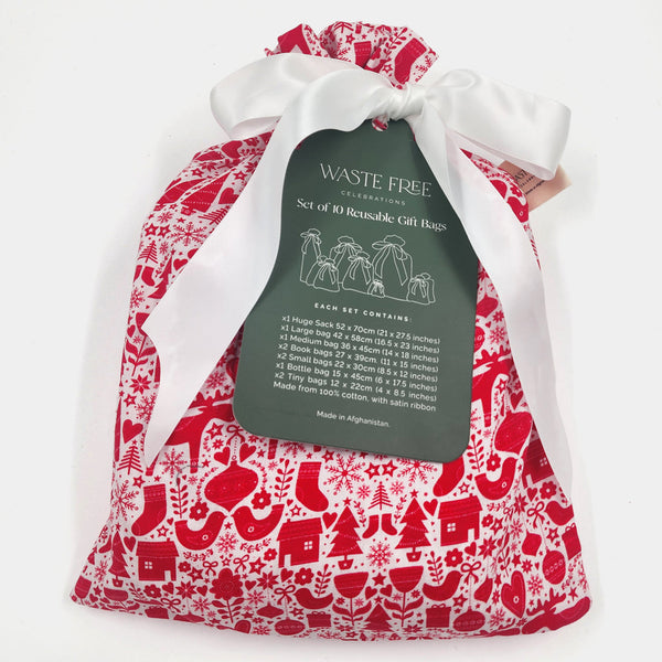Scandi Rensdyr (Reusable Gift Bag Set)