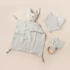 Muslin Wooden Ring Teething Set - Organic Cotton Baby Toy