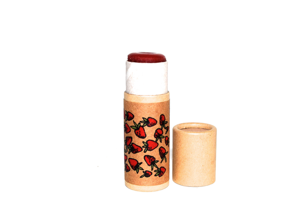 Get berry-soft, naturally tinted lips with our handmade Strawberry Lip Tint, made from organic strawberries, shea butter, and beeswax. Eco-friendly, mica-free, and plastic-free — sustainable beauty in every swipe.

