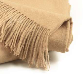 Solid Color Alpaca Throw