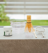 Isshiki x Hario Yabukita matcha set contents, including bowl, whisk, sifter and spoon