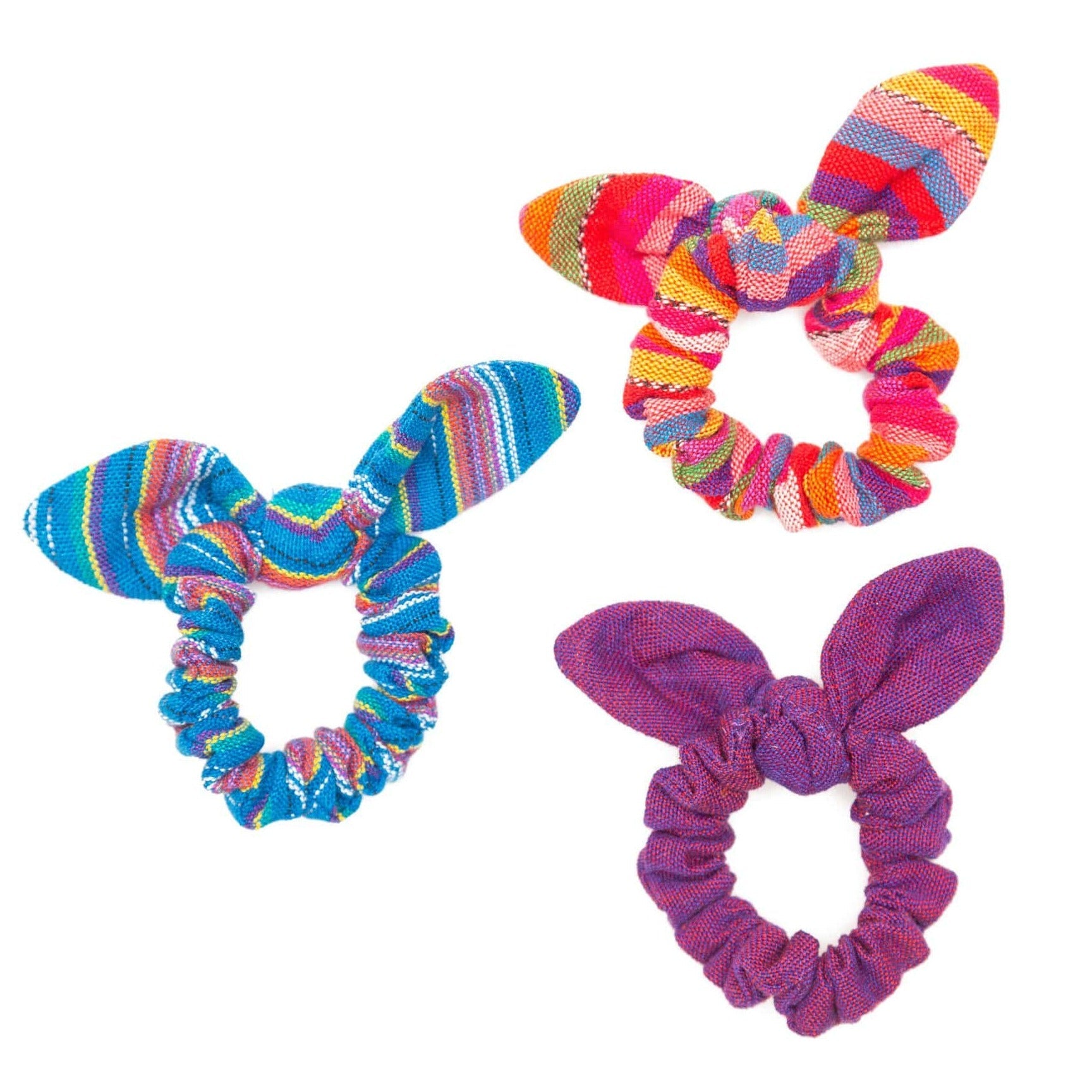 Tie Scrunchies - Set of 3