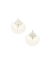 Fair Anita seashell clay stud earrings in white — sustainable gift idea for jewellery lovers