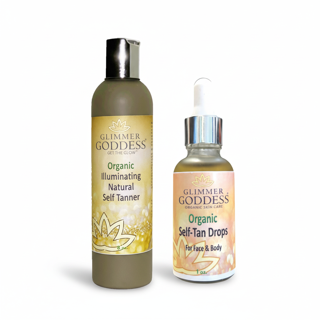 Organic Self Tanner & Self Tan Drops Bundle – Sunless Tan Kit