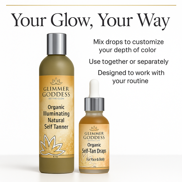 Organic Self Tanner & Self Tan Drops Bundle – Sunless Tan Kit