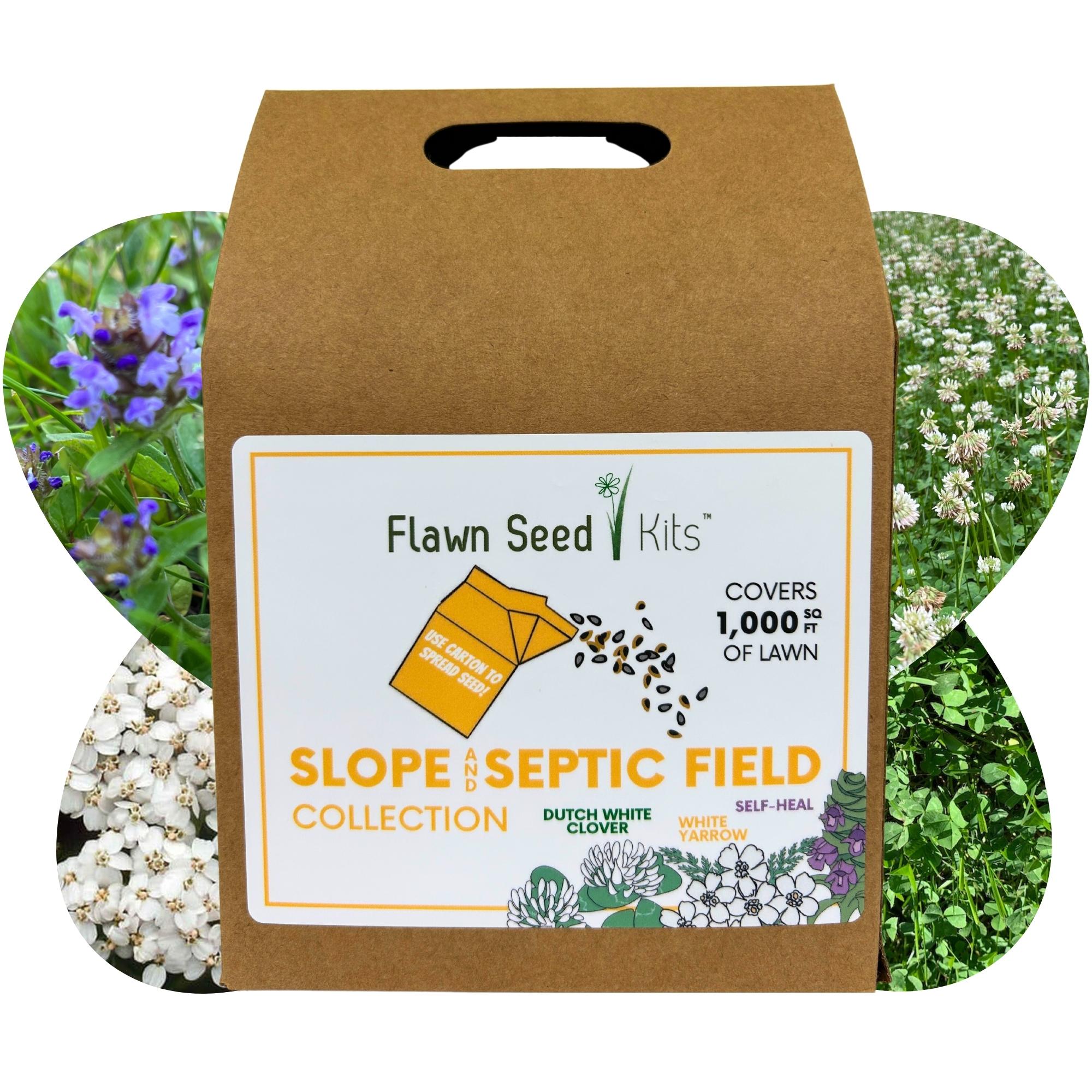 Flawn Seed Kits packaging with a label on a white background