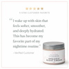 Close-up of Glimmer Goddess Skin Renewal Night Cream texture – lightweight, non-greasy formula