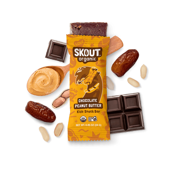 Skout Organic Chocolate Peanut Butter Kids Bar | 5 Ingredients