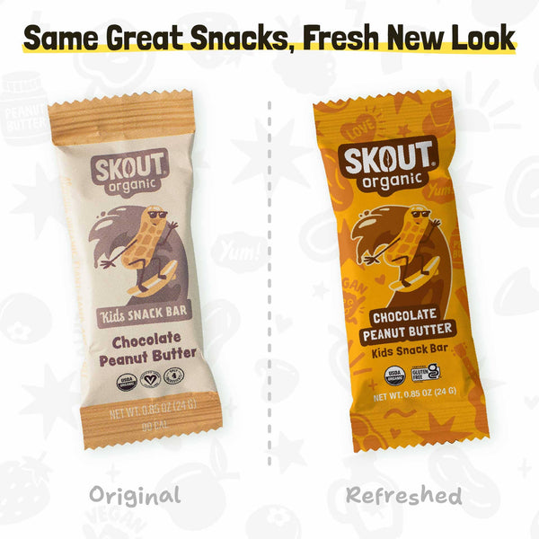 Skout Organic Chocolate Peanut Butter Kids Bar | 5 Ingredients