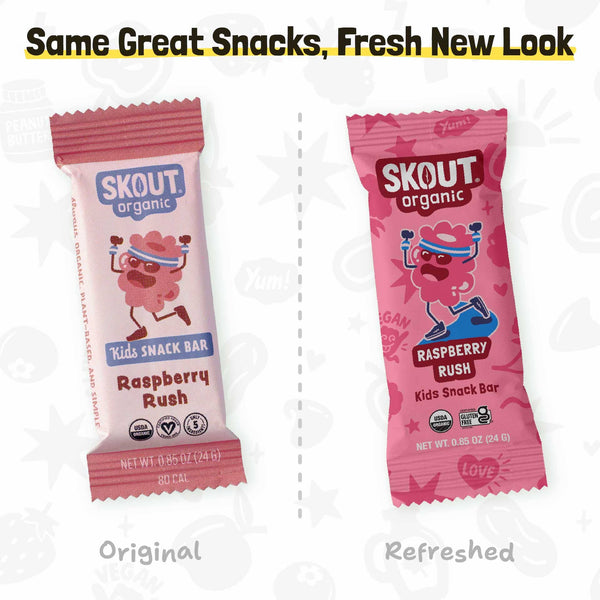 Skout Organic Raspberry Rush Kids Bar | 5 Organic Ingredients
