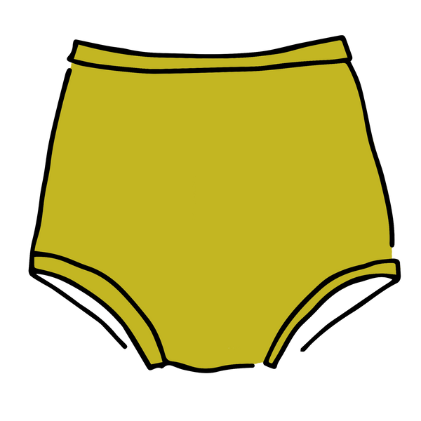 Thunderpants Sky Rise underwear in Star Fruit yellow chartreuse, front product view
