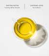 Brewed cup of Art of Tea Sleep Blend herbal tea for a restful night