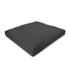 Black rectangular cushion on a white background