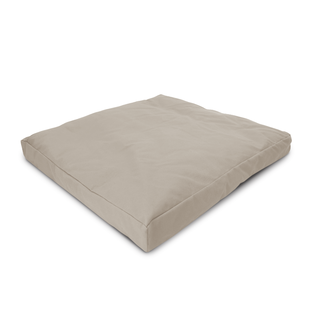 Beige cushion on a white background