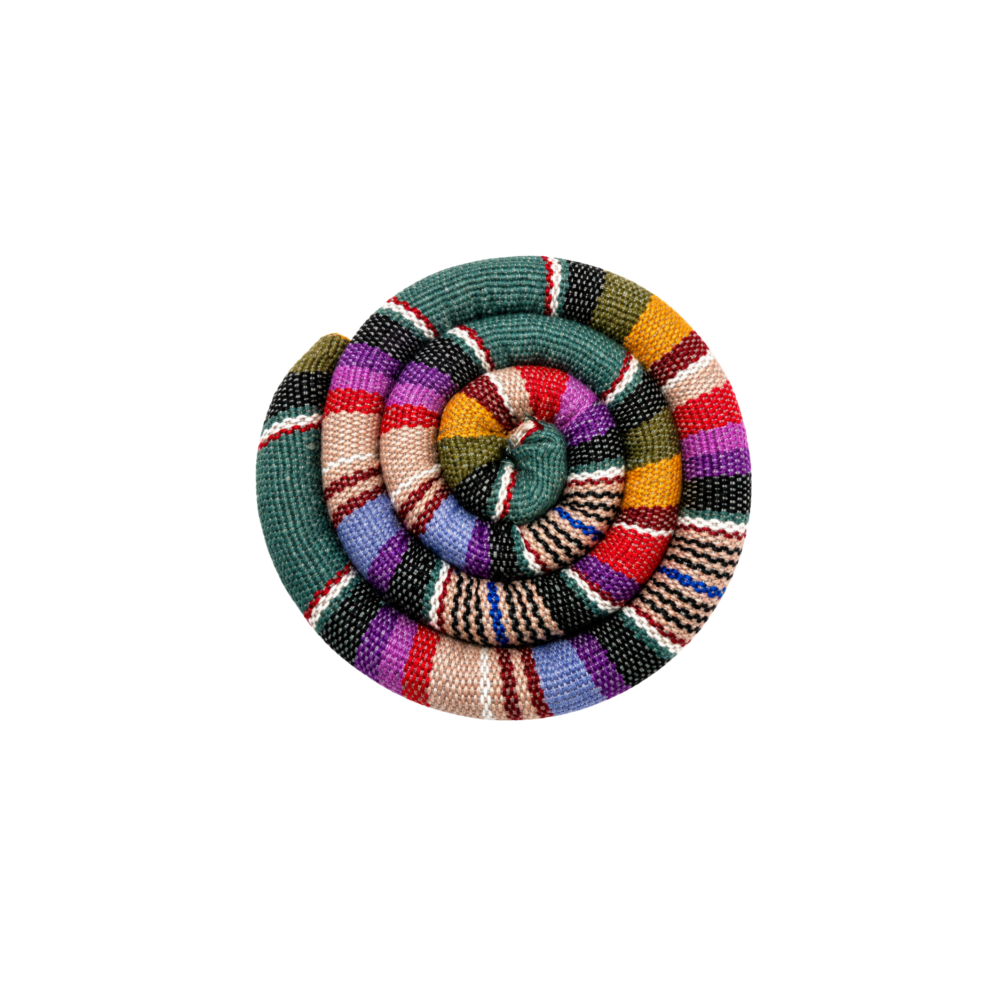 Small Spiral Spiced Trivet – Handwoven Guatemalan Cotton Mug Warmer