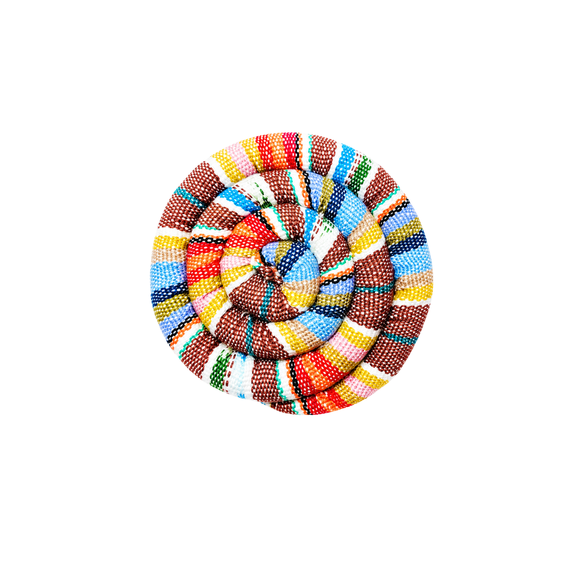 Small Spiral Spiced Trivet – Handwoven Guatemalan Cotton Mug Warmer