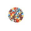 Small Spiral Spiced Trivet – Handwoven Guatemalan Cotton Mug Warmer