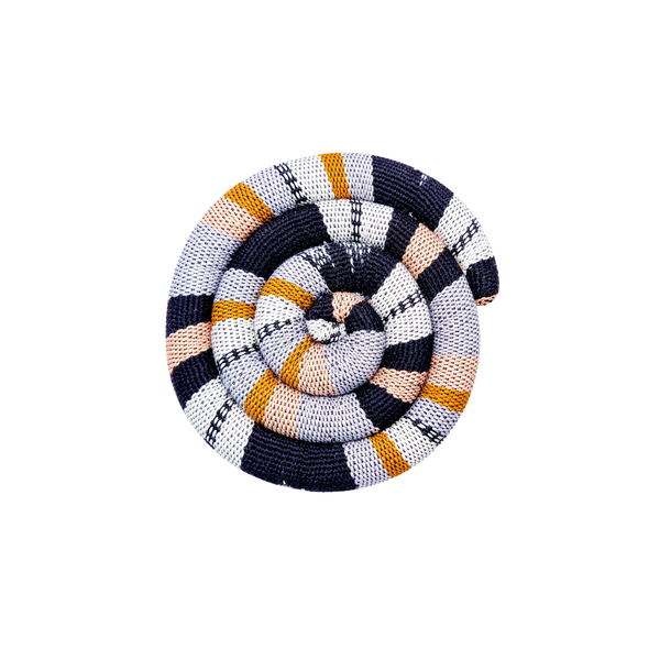 Small Spiral Spiced Trivet – Handwoven Guatemalan Cotton Mug Warmer