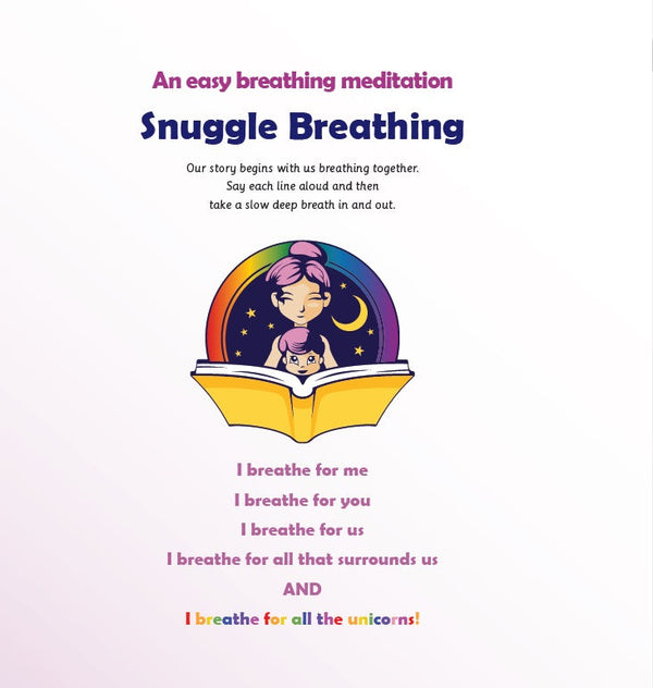 Snuggle Breathing Meditation page from The Hairdresser for Unicorns unicorn bedtime story
