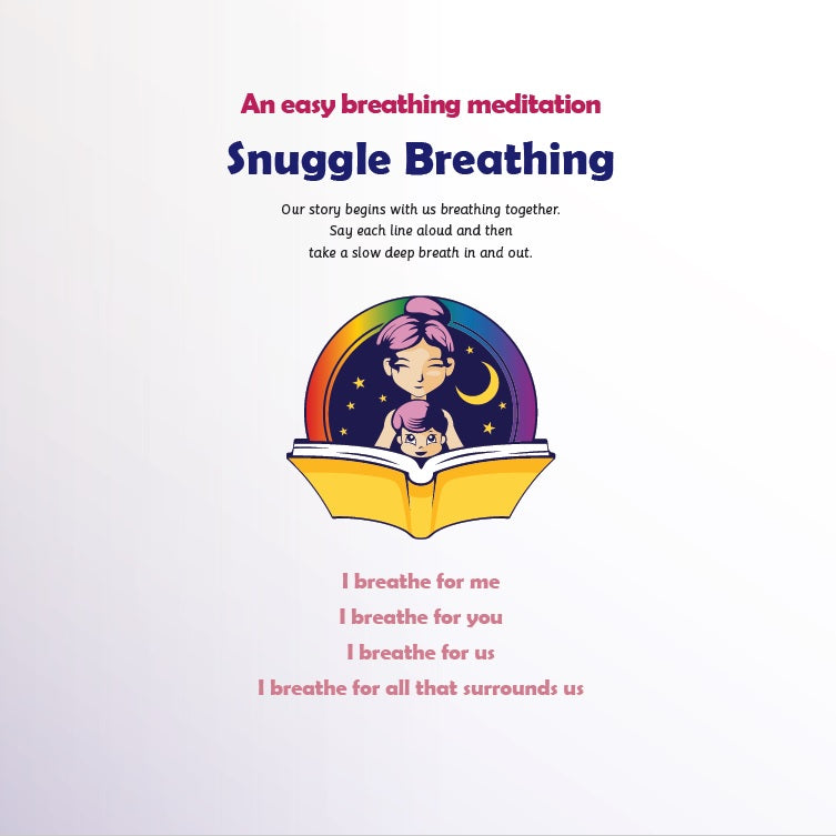 Snuggle Breathing Meditation page from The Hug Factory Bursts with Love – mindfulness exercise for children at bedtime