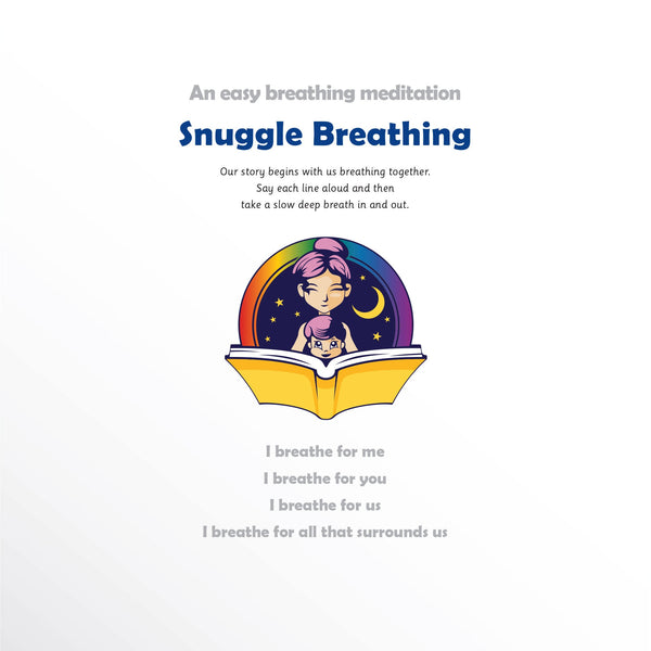 Snuggle Breathing Meditation page from The Hug Who Got Stuck bedtime story book for kids