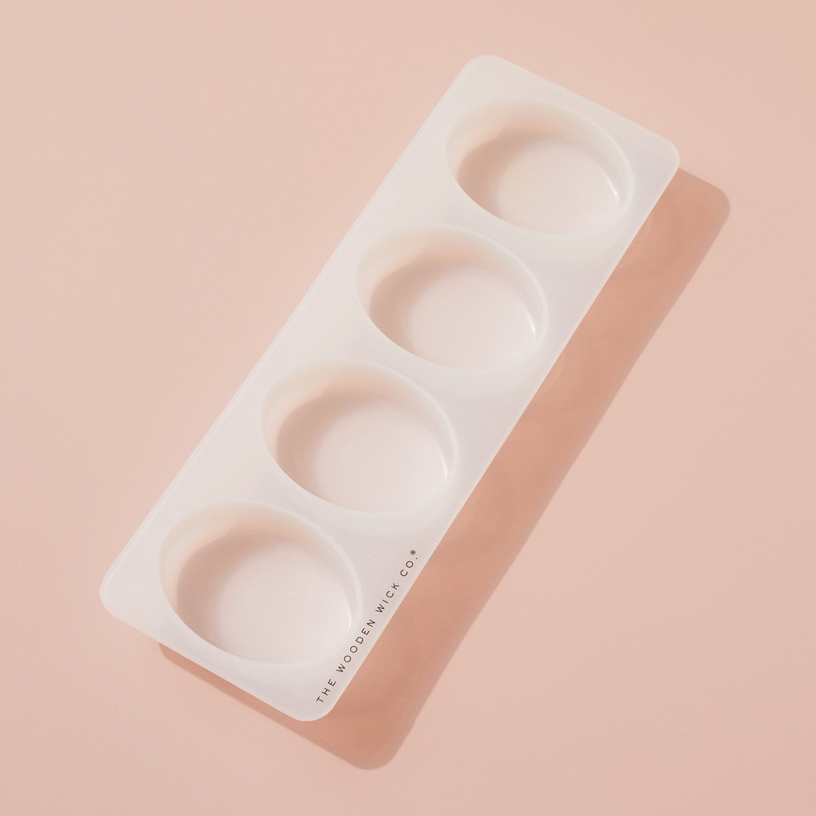 Makesy® frosted oval silicone mold for soap making, empty cavity showing smooth oval shape
