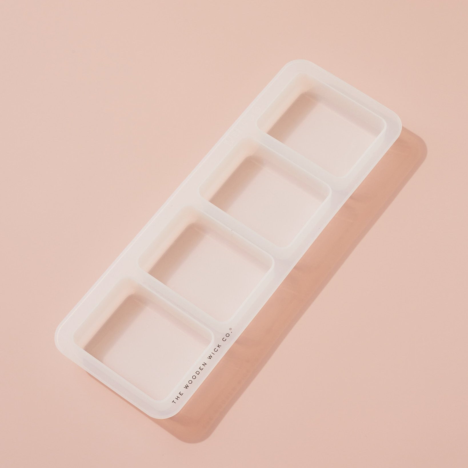 makesy frosted silicone rectangle soap mold — empty cavity, heat-resistant up to 400°F, dishwasher safe