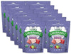 Multiple packages of Loved & Organic Sour Chewy Candies on a white background